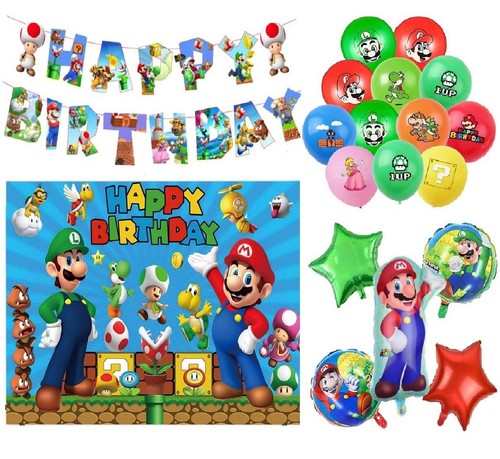 Super mario birthday banner - mario,