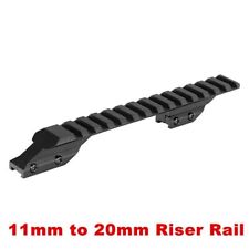 3/8" Dovetail 11mm to 20mm Picatinny Adapter Scope Mount High Riser Rail