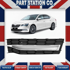 Front Bumper Fog Light Grill Chrome Left For SKODA Superb 2019-20224 3V0853665B