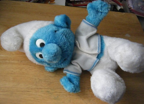 Vintage hug your smurf - 'hug, smurf'