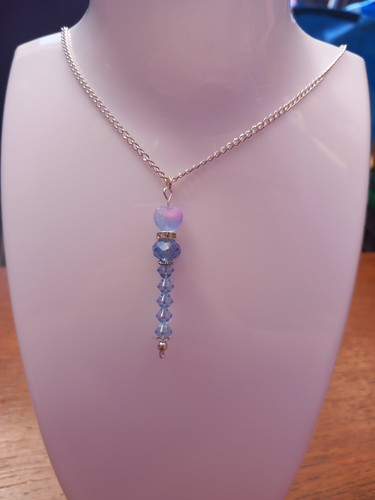 Handmade blue glass bead - handmade,