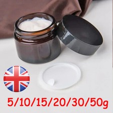 Glass Amber Cosmetic Cream Bottle Lip Balm Container Jar Pots Makeup Vials Boxes