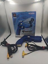 Namco G-Con 2 Light Gun for Sony PlayStation PS2 Boxed plus rare adapter cable