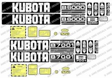 KUBOTA B6100 B6000 B6001 B7000 B7100 B5000 COMPACT TRACTOR DECALS STICKER SET
