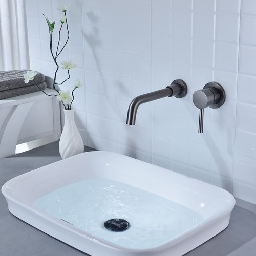 Wall mounted basin mixer tap - mounted,