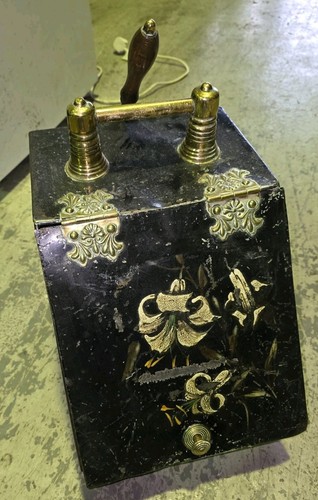 Antique tin footed fireplace - tin, 4