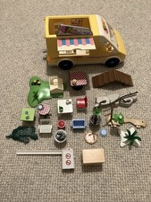 Playmobil 9114 City Life Ice Cream Truck (incomplete) & Accessories Bundle