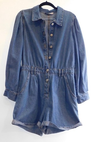 Zara denim playsuit size - denim,