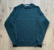 Vintage Woolovers - Bottle Green - Wool Guernsey Jumper (L) (Like Le Tricoteur)