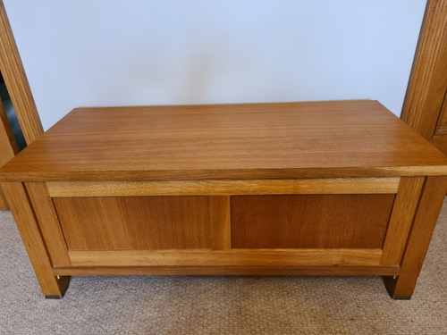 Wood blanket chest storage - wood,