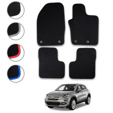 Car Mats for Fiat 500x (2016+) Carpet Colour Trim Tailored Fit Easy-Clean Set