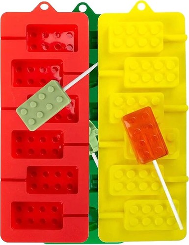 Silicone lollipop molds - silicone, brick