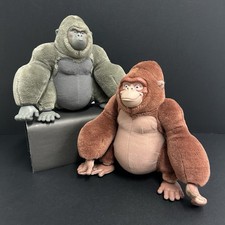 Disney Tarzan Kala & Kerchak Characters Gorilla Plush Soft Toys Vintage Mattel