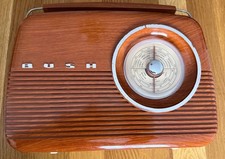 Bush Portable Antique Radio FM/MW/LW TR82 Wood - Working