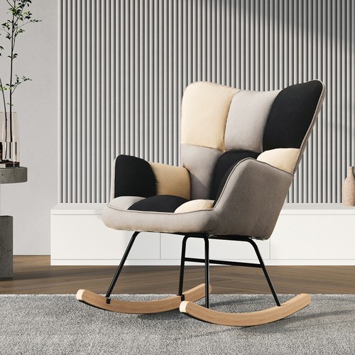 Modern patchwork rocking chair - patchwork,