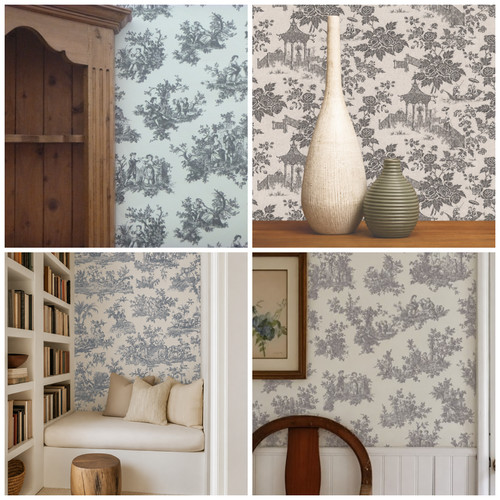 Black grey toile de - -,