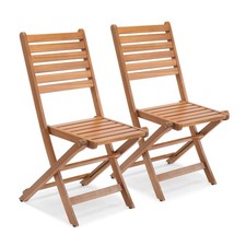 Wooden Garden Chairs Set of 2