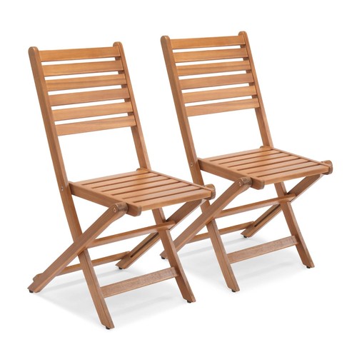 Wooden garden chairs set 2 - set,