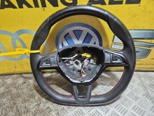 SKODA OCTAVIA VRS MK3 2018 FLAT BOTTOM STEERING WHEEL RED STICTHING 5E0419685A