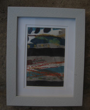 Sanderson Rare John Piper  Arundel, Kings & Queens 1960  fabric piece mounted