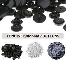 KAM Snaps Fasteners Press Studs Button Plastic Black White Clear Sewing Crafts