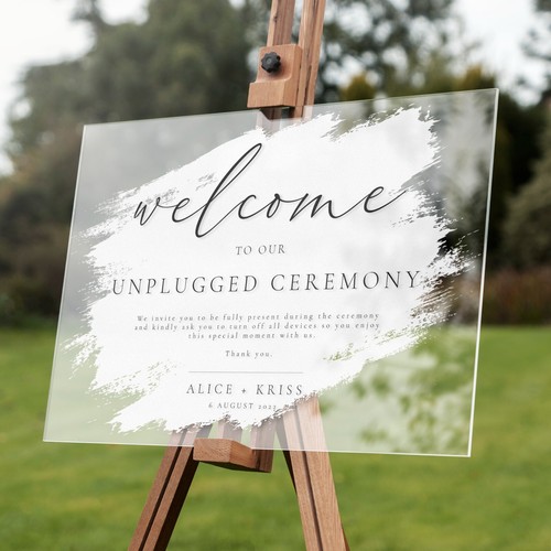 Personalised wedding unplugged - personalised,