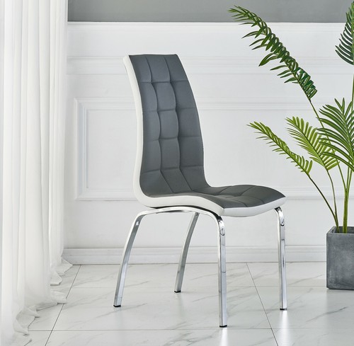 Dining chairs set grey - chairs, 2