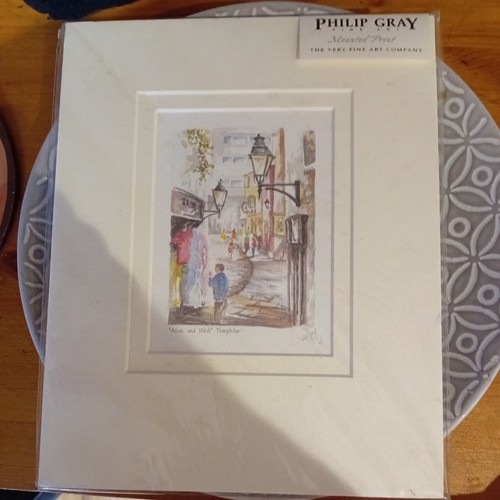 Philip gray mounted print - philip,