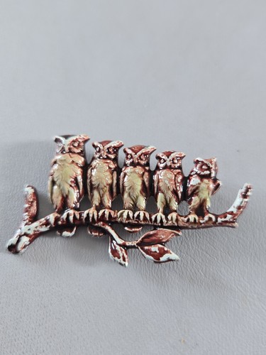 Vintage 1930 enamel - 1930,s, owls