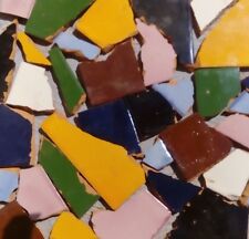 10 Pounds of Broken Talavera Mexican Ceramic Tile in Mixed Solid Colors #01
