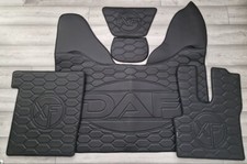 DAF XF 18-22 FAUX LEATHER FLOOR MAT 5PCS SET RHD BLACK (NOT FOR NEW SHAPE XFs)