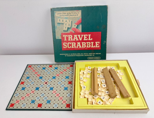 Travel scrabble board - game,