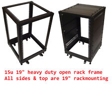 15U 19" Rackmount 4 Post Open