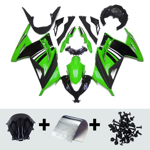 Green black fairing - kit, for