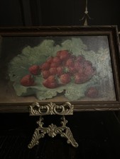 JOSEPHINE BRADSTREET OIL PAINTING ANTIQUE MAINE ARTIST  1880 “ IN DARK, IS LIGHT