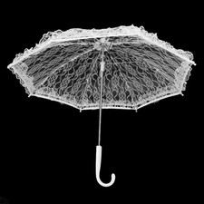 .Lace Umbrella White Bridal