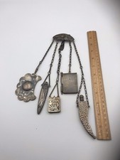 Vintage Plated Or Bronze Chatilain