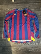 Barcelona 05/06 Home Long Sleeve Shirt – Size L – BNWT – UK Stock