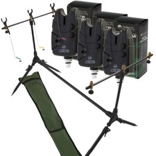 Carp Fishing Pod & JHA Alarms with Swingers 3x Bite Alarms 3 Rod Rests & Bag NGT