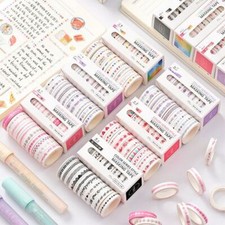 20 Rolls Washi Tape Set Black