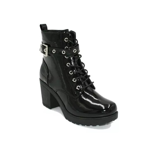 Ladies black patent lace - ladies,
