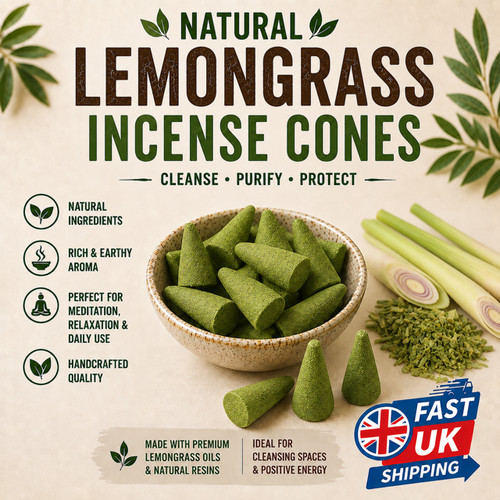 Lemongrass incense cones - lemongrass,