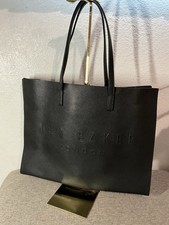 Ted Baker Women's Tote Bag London Fashion Large Black Leather