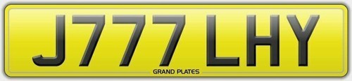 Number plate j777 lhy - number,