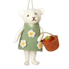Felt floral sheep with - felt,