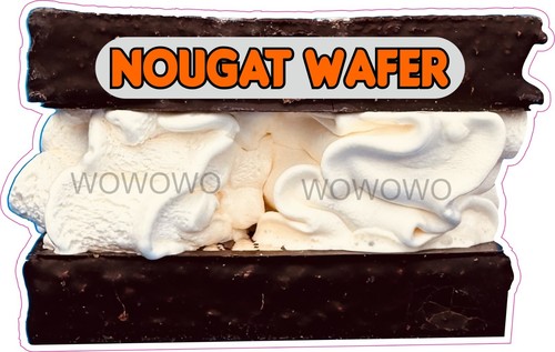 Ice cream van sticker nougat - cream,