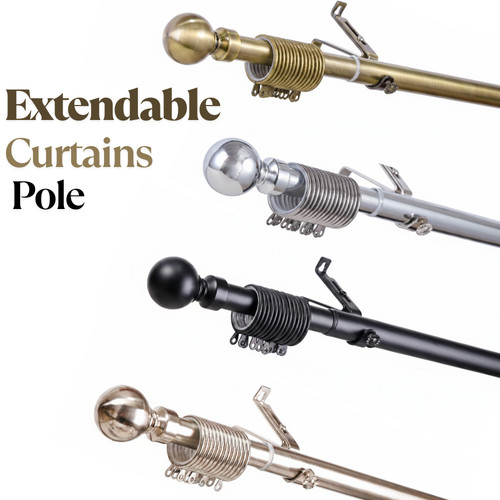 Metal curtain pole 28mm - pole, 25/28mm