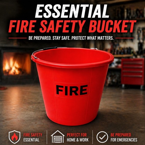 Gallon fire bucket red - 3, –