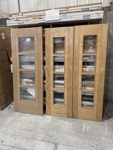 Oak glass internal doors - internal,