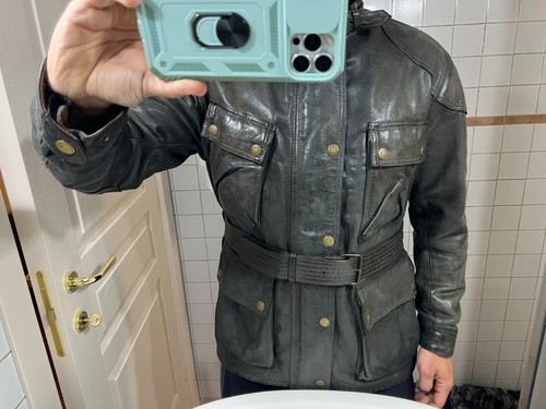 Belstaff heavy leather jacket - belstaff,